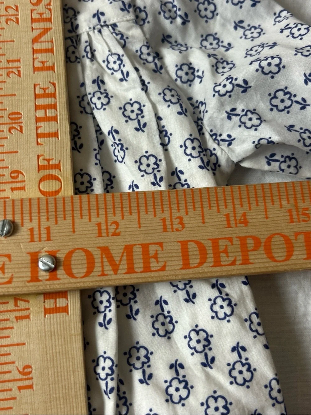 OshKosh B'gosh White Dress with Blue Floral Border
